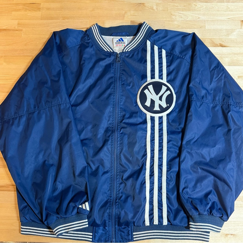 RARE Vintage Adidas MLB New York Yankees Embroidered Windbreaker Size Men’s XL